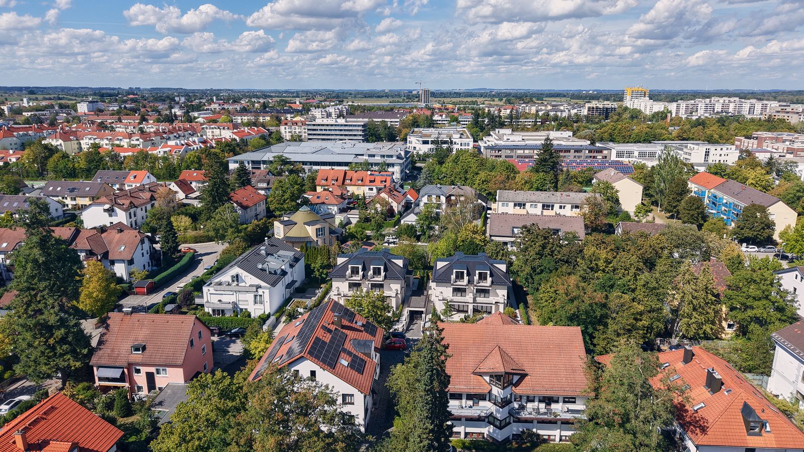 Panorama über Germering mit Blick Richtung München